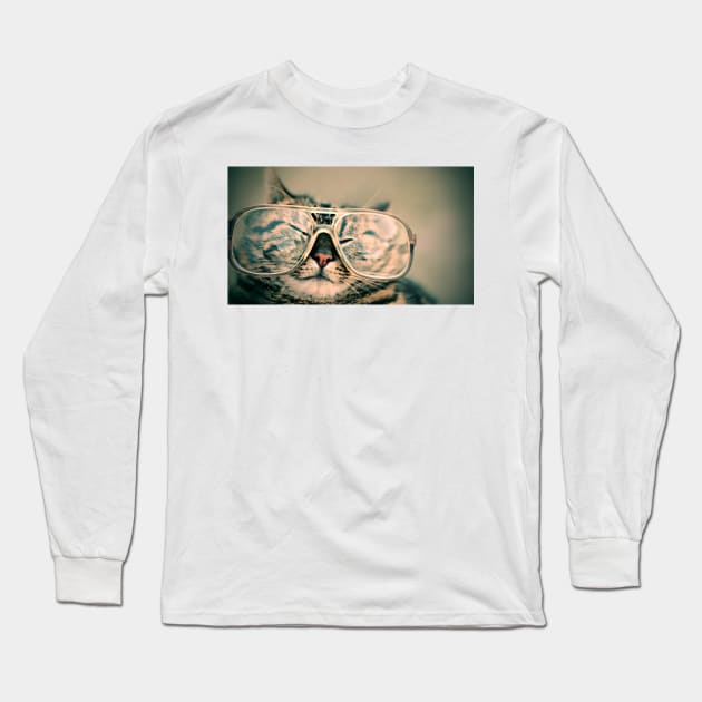 Cute Cat Long Sleeve T-Shirt by Climate12